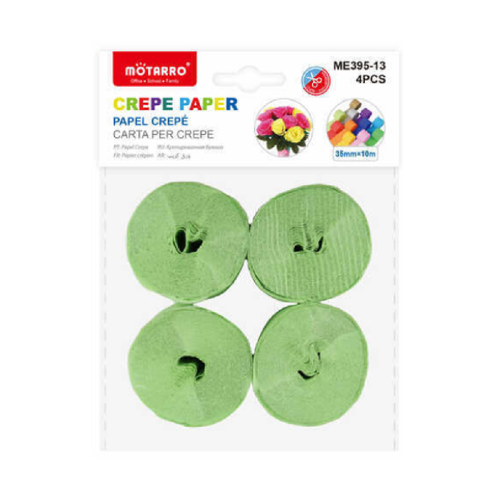Crepe Streamer 3.5cm × 10m 4pcs light Green