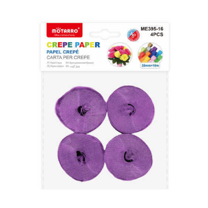 Crepe Streamer 3.5cm × 10m 4pcs Purple