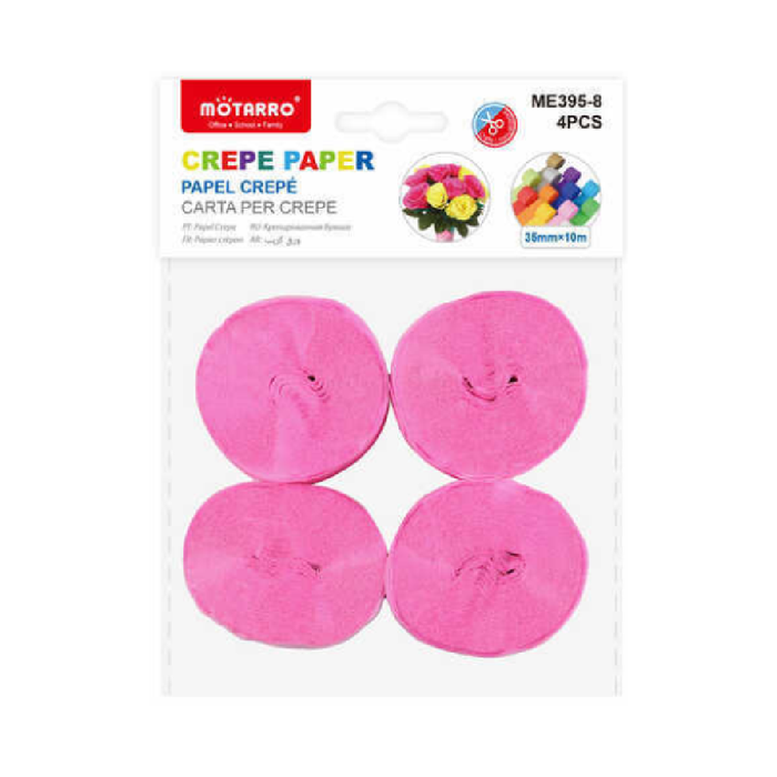 Crepe Streamer 3.5cm × 10m 4pcs Pink
