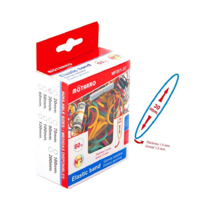 N.3 Rubber Bands Assorted 60g