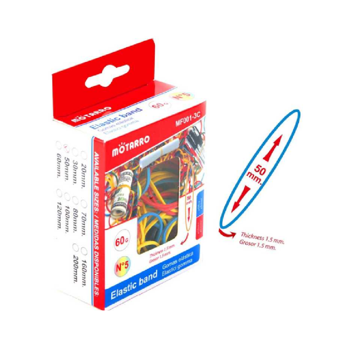 N.5 Rubber Bands Assorted 60g