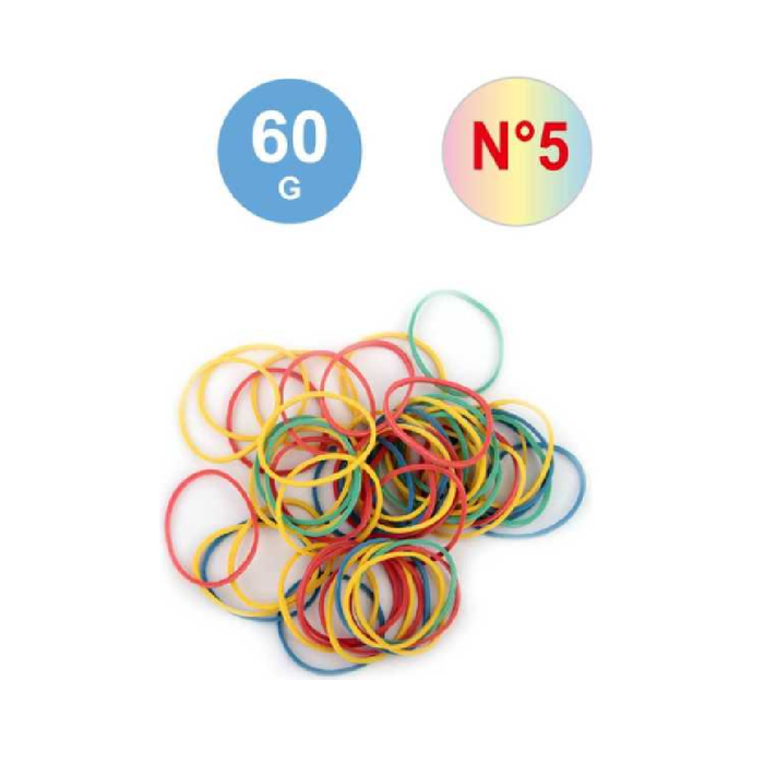 N.5 Rubber Bands Assorted 60g