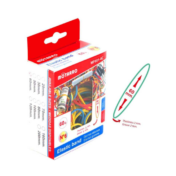 N.6 Rubber Bands Assorted 60g