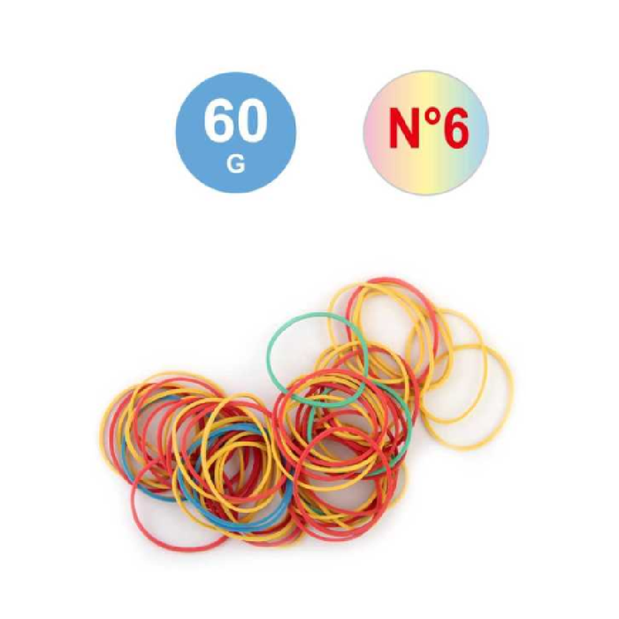 N.6 Rubber Bands Assorted 60g