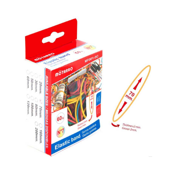 N.7 Rubber Bands Assorted 60g