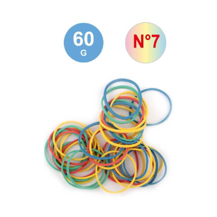 N.7 Rubber Bands Assorted 60g