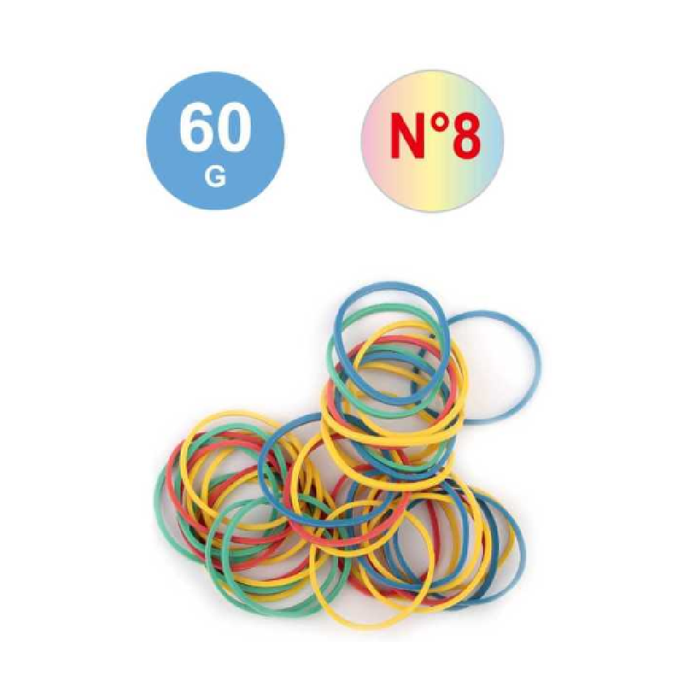 N.8 Rubber Bands Assorted 60g