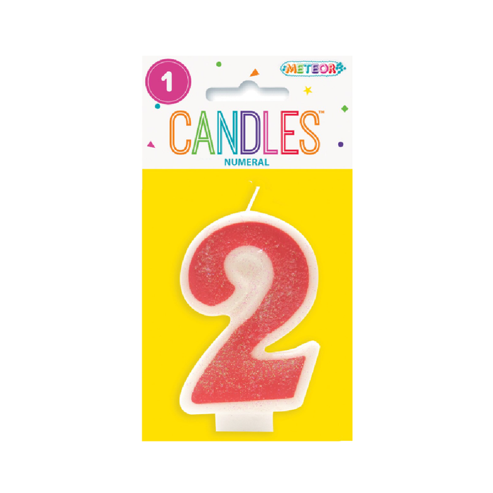 Numeral Candle 2 - Pink