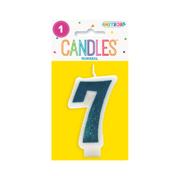 Numeral Candle 7 - Blue