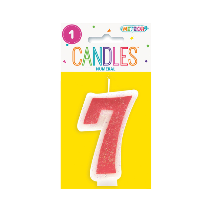 Numeral Candle 7 - Pink