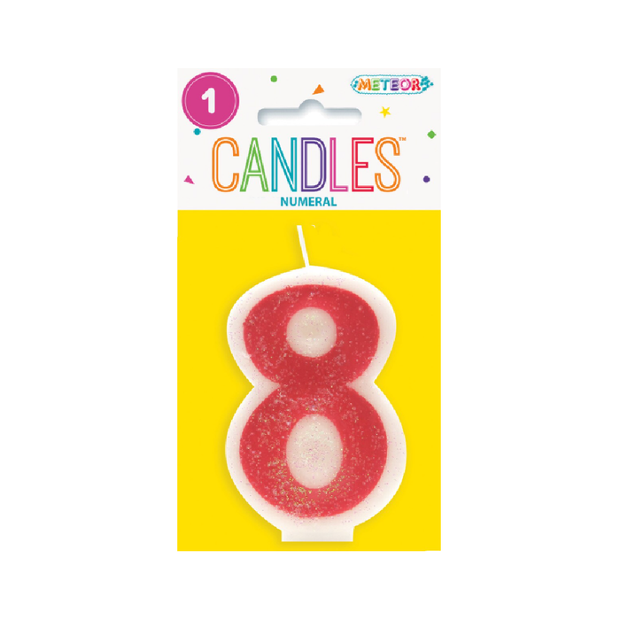 Numeral Candle 8 - Pink