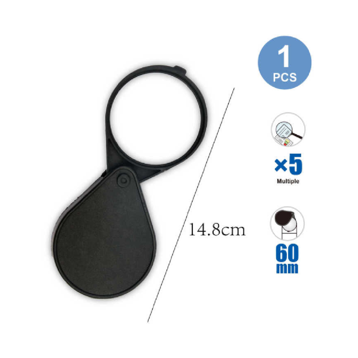 5X Foldable Magnifying Glass 60