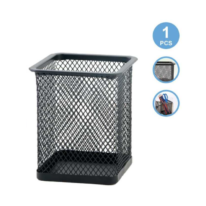 Pencil Holder Square Black 80x100