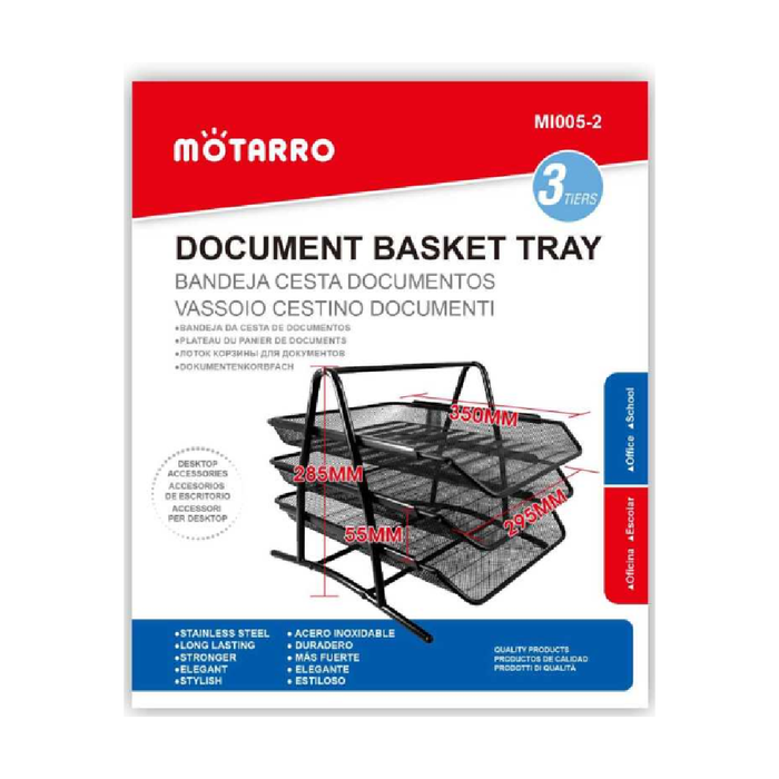 3 Layers Document Tray Black