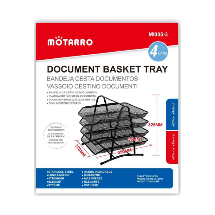 4 Layers Document Tray Black