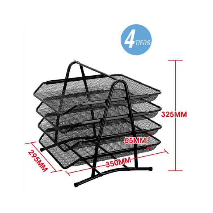 4 Layers Document Tray Black