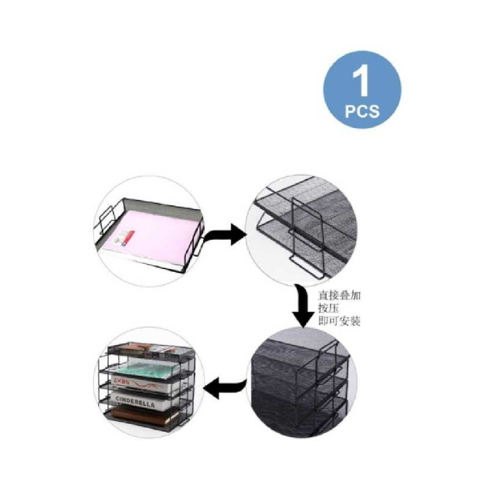 Document Tray Black 4packs