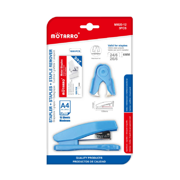 Stapler + Staples + Staple Remover 24/6