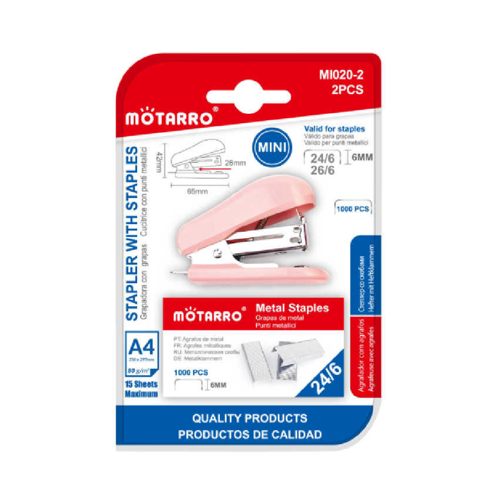 Mini Stapler with Staples 24/6