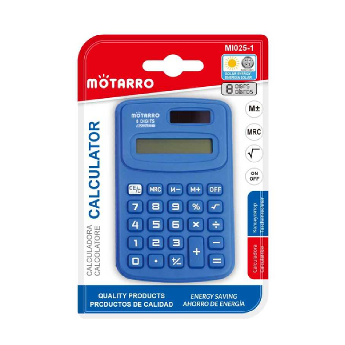 8 Digit Solar Calculator 6.4x10cm
