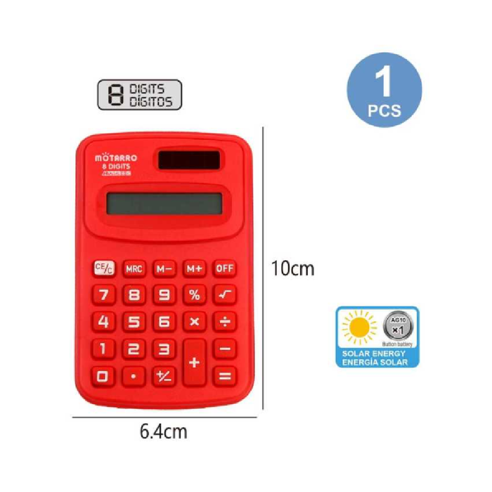8 Digit Solar Calculator 6.4x10cm