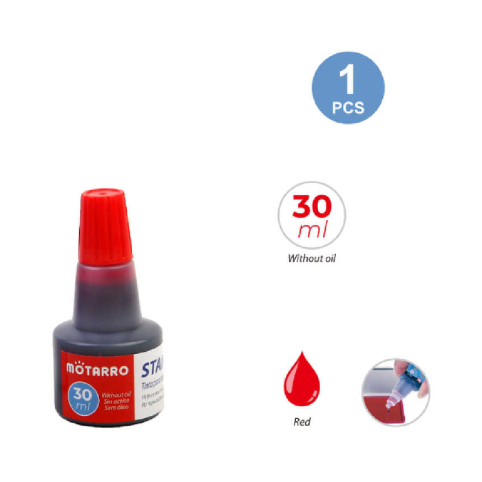 Stamp Pad Ink 30ml Red