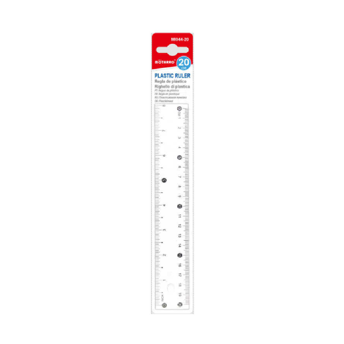 Plastic Ruler Clear 20cm