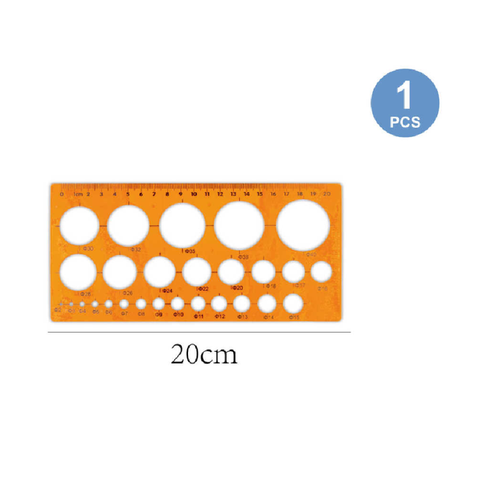 Template Circles Ruler 20cm