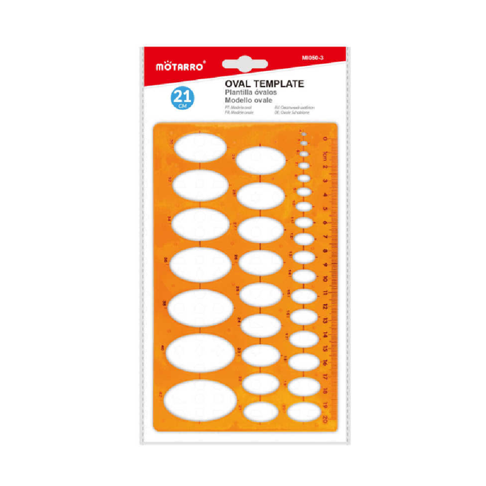Template Ovals Ruler 20cm