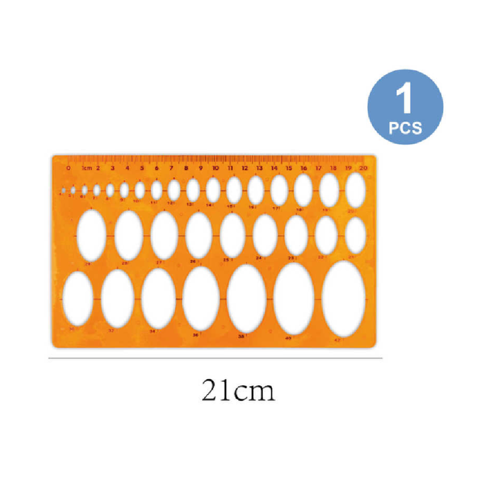 Template Ovals Ruler 20cm