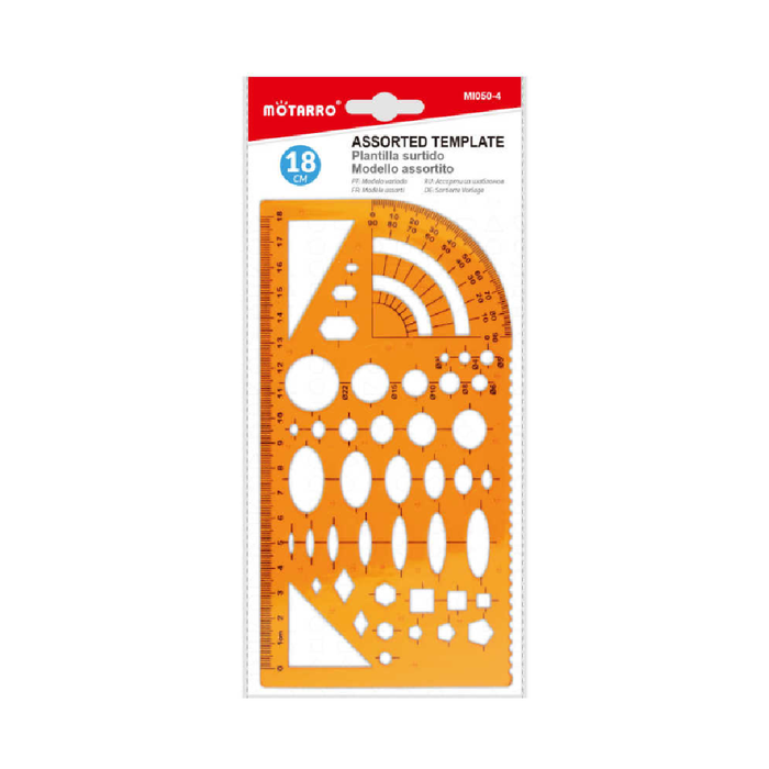 Template Assorted Ruler 18cm