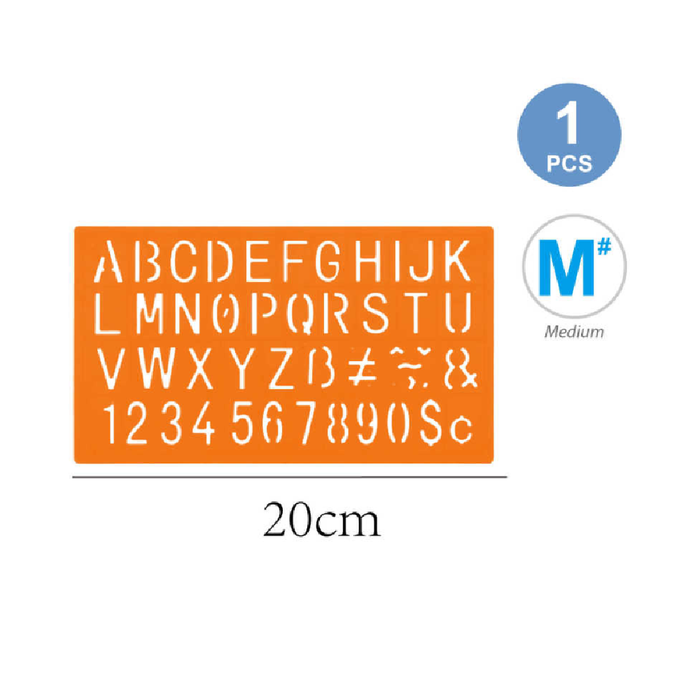 Template Letter & Number 20cm