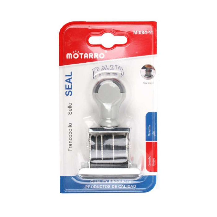 Pre-Inked Office Stamp PAID Blue