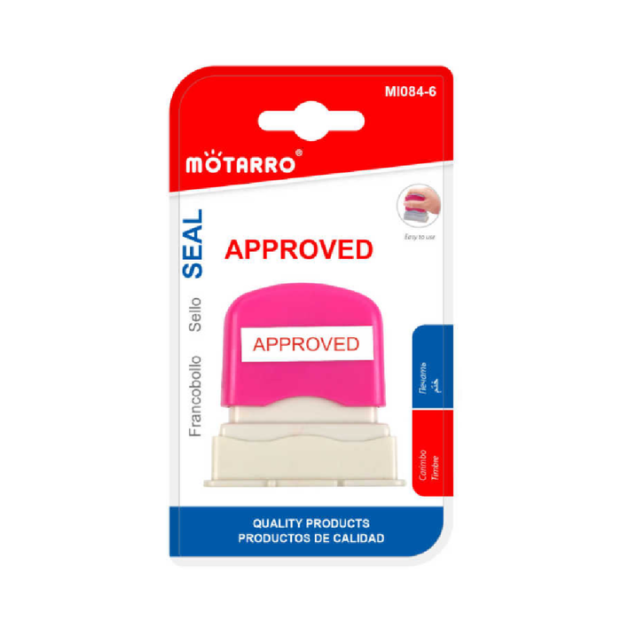 Pre-Inked Office Stamp APPROVED Red