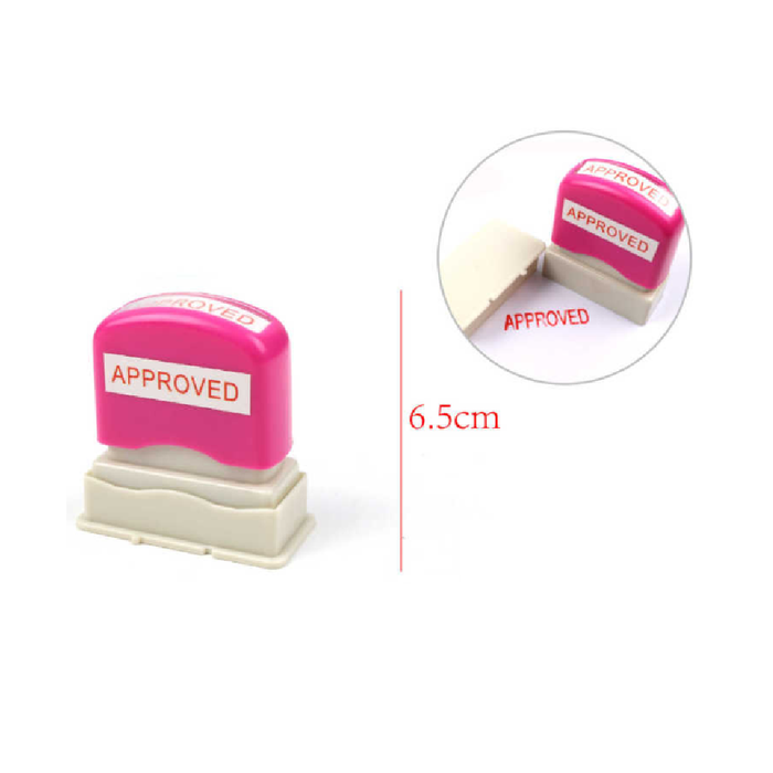 Pre-Inked Office Stamp APPROVED Red