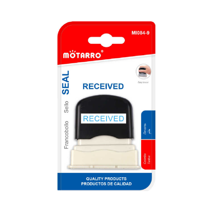 Pre-Inked Office Stamp RECEIVED Blue