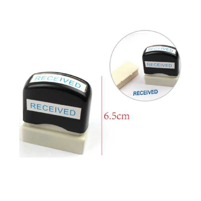 Pre-Inked Office Stamp RECEIVED Blue