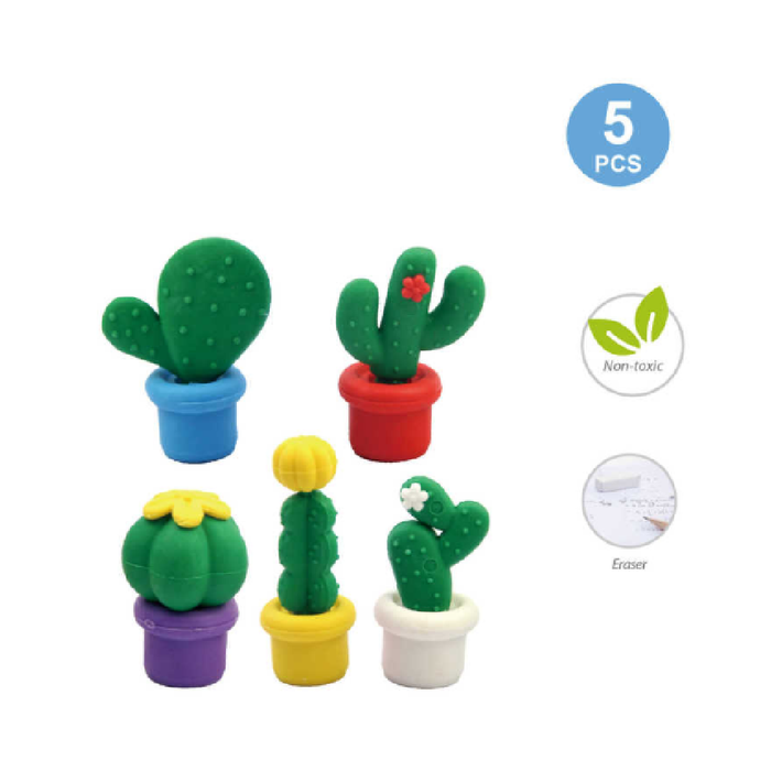 Erasers Cactus 5pcs