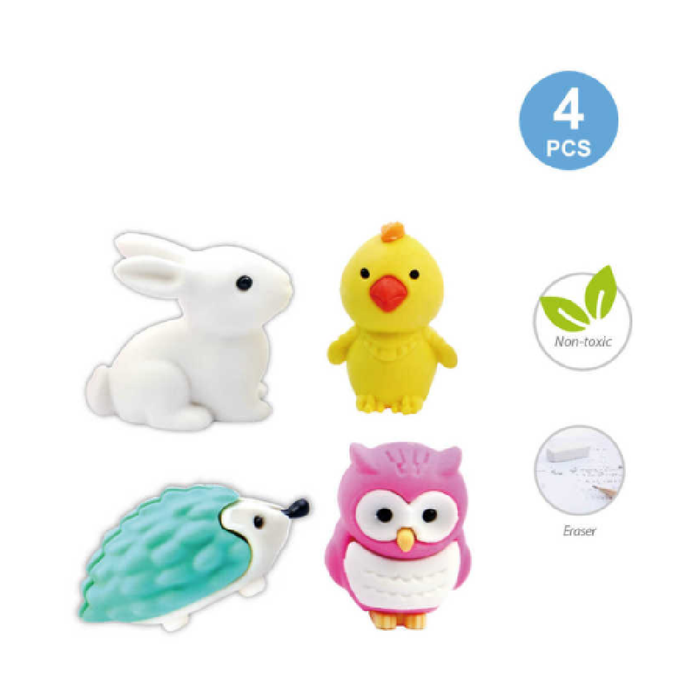 Eraser Animals 4pcs