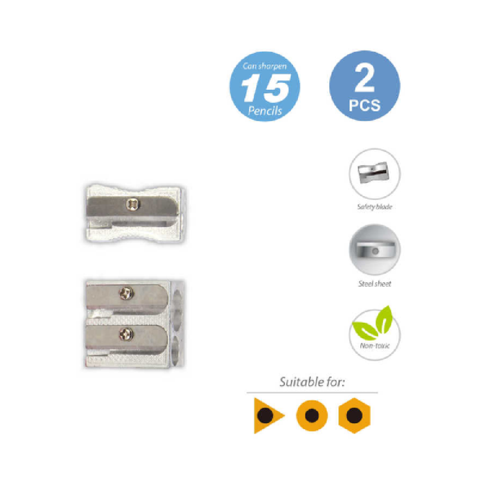 Metal Pencil Sharpener 2pcs