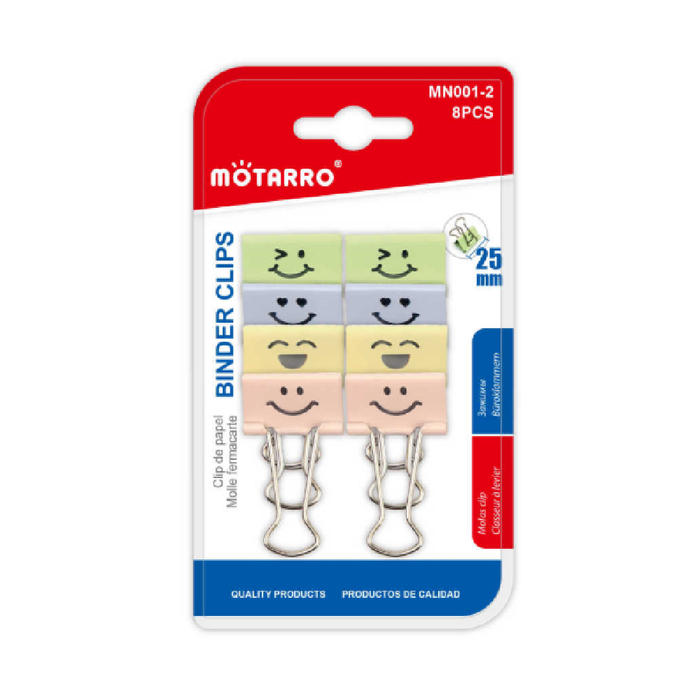 Foldback Clips Smile Face 258pcs