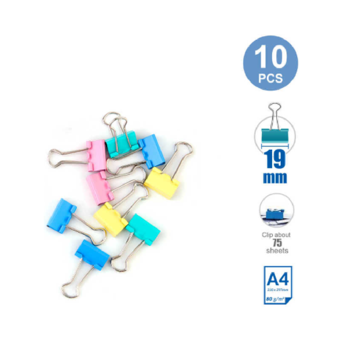 Foldback Clips Assorted Colors 1910pcs