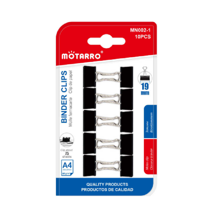 Foldback Clips Black 1910pcs