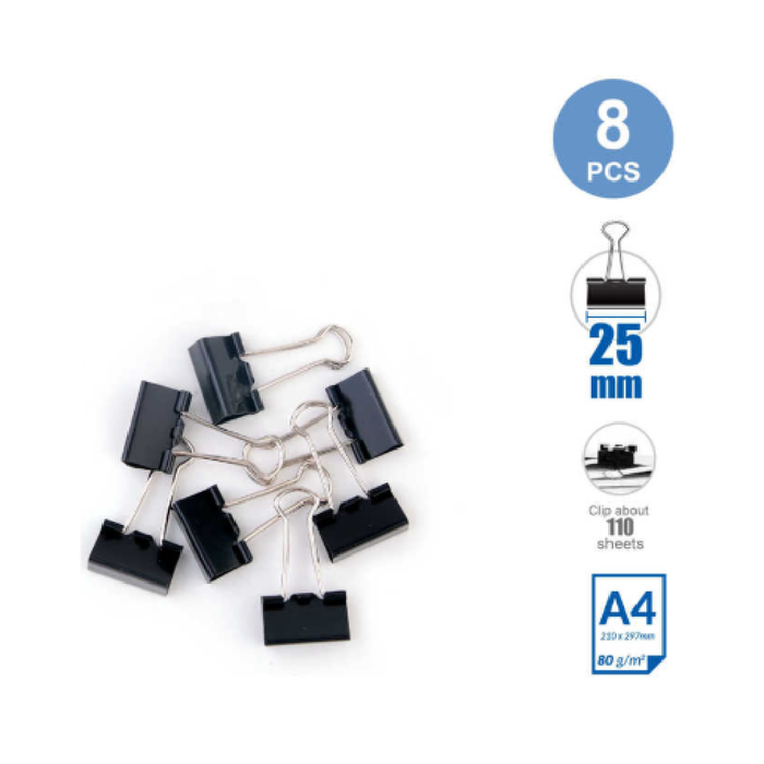 Foldback Clips Black 258pcs