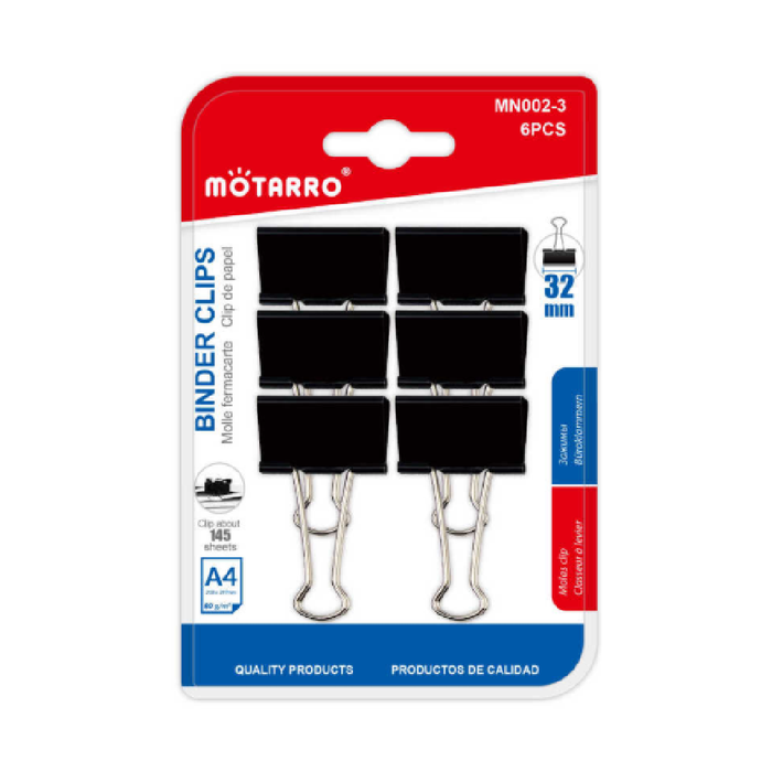 Binder Clips 32mm 6pcs