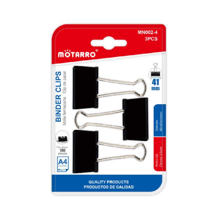 Foldback Clips Black 41mm 3pcs