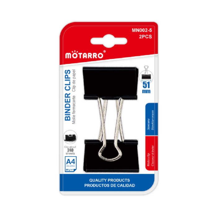 Foldback Clips Black 51mm 2pcs