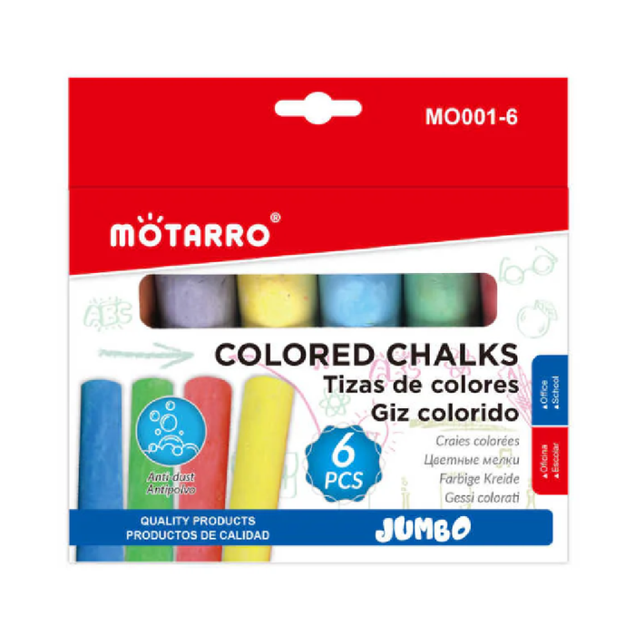 Jumbo Chalks & Leads Assorted Colors 2.5cm 6pcs