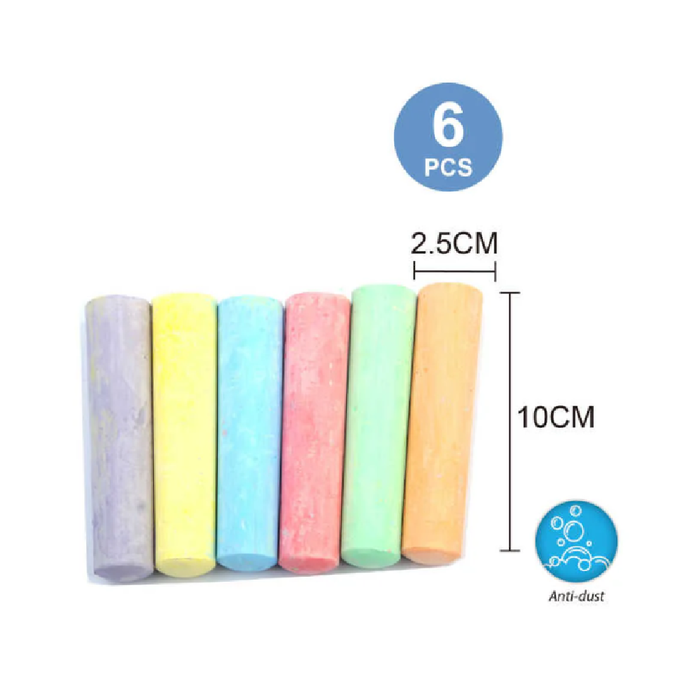 Jumbo Chalks & Leads Assorted Colors 2.5cm 6pcs