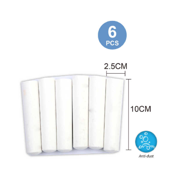 Jumbo Chalks & Leads White 2.5cm 6pcs